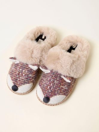 Fat Face FatFace Pink/Cream Fifi Fox Slipper