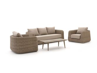 Intenso Furniture Intenso Tarcento/Rough-K stoel-bank loungeset 4-delig