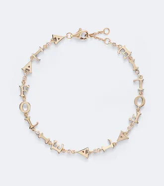 Yvonne L&eacute;on Yvonne L&eacute;on &Agrave; La Folie 9kt gold bracelet with diamonds