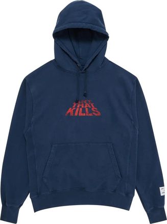 Gallery Dept. Unisex ATK Stacked Logo Hoodie in Navy Cotton - Size X-Large