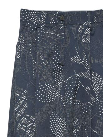 Emporio Armani Abstract Print Trousers - Navy