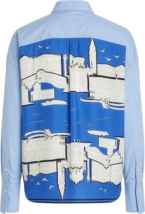 C&acirc;llas Milano Sirene Scarf back shirt in Pale Blue/lagoon at Nordstrom, Size 6 It
