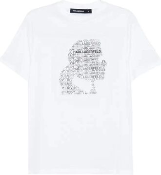 Karl Lagerfeld Camiseta Gr&aacute;fica - Tops - Hombre - Blanco - S