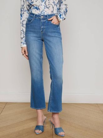 L'agence Tati Cropped Micro Boot Jeans In Rosales