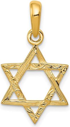 Diamond2Deal 14k Yellow Gold Star of David Pendant