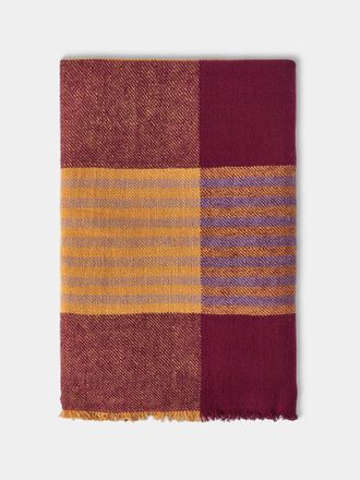 Me&K Srinagar Cashmere Tartan Throw (75in/1.9m)