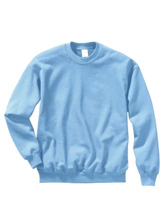 Fruit Of The Loom Sweatshirt FRUIT OF THE LOOM, Herren, Gr. 4, blau (hellblau), 80% Baumwolle, 20% Polyester, unifarben, Rundhals, Sweatshirts Sweatshirt