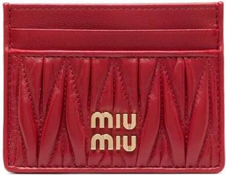 Miu Miu Matelassé Nappa Leather Card Holder Accessories