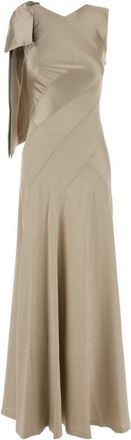 Maison Margiela Beige Satin Maxi Dress