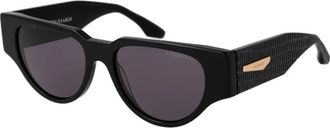 Trussardi Acetate Zonnebril - Dames - Zonnebrillen - Zwart - ONE Size - Accessoires