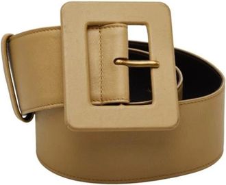 Saint Laurent Pre-owned Belts, female, Beige, Size: ONE SIZE Pre-owned Leather Belt
