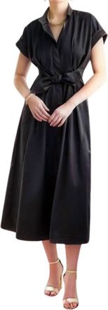 Finley Rocky Micro Satin Dress In Black