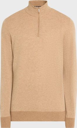Loro Piana Men & apos;s Roadster 1/4-Zip Cashmere Sweater