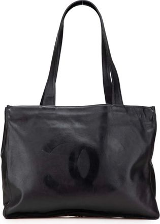 Chanel Borsa tote CC in pelle di agnello 1997-1999 - Nero