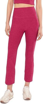 Beyond Yoga Spacedye Pintuck Kick Flare High Waisted Pants Womens Clothing Sangria Heather : MD (US Womens 6-8), Elastane/Polyester