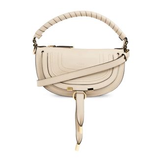 Chlo&eacute; Handbags, female, Beige, Size: ONE SIZE Marcie Mini Shoulder Bag