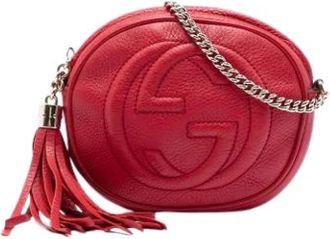 Gucci Pre-owned Soho Crossbody - Dames - Vintage Schoudertas - Rood - ONE Size - Leer - Vintage
