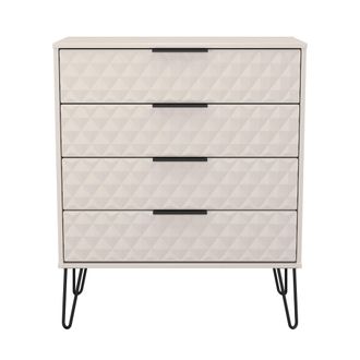 Lewis's Harlequin 4 Drawer Chest in Kashmir Matt - Ready Assembled - Lewiss Home | TJ Hughes
