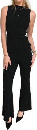 Elan Remi Ribbed Pants In Black