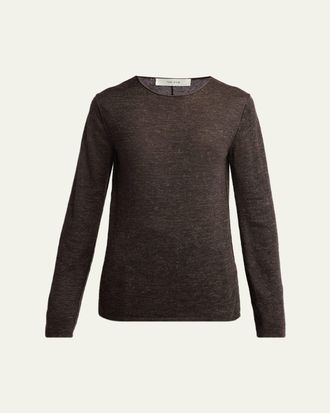 The Row Nile Cashmere, Silk, and Linen Long-Sleeve Top