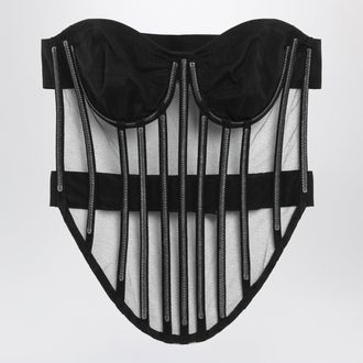 Dolce & Gabbana Black corset embellished with tulle