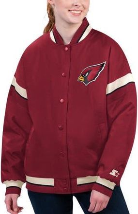 Starter Womens Starter Cardinal Arizona Cardinals Tournament Full-Snap Varsity Jacket at Nordstrom, Size Xx-Large