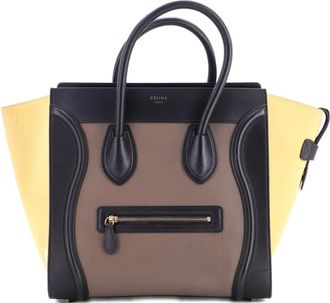 Celine Tricolor Luggage Bag Leather Mini tote bag - Zwart