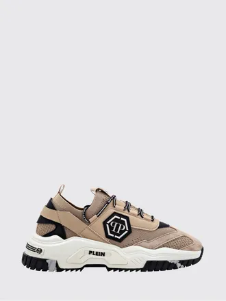 Philipp Plein Predator Suede Sneakers with Monogram Pattern and a Chunky Sole