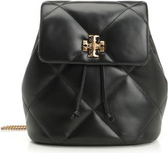 Tory Burch Kira Diamond Quilt Small Backpack Zaini E Valigie Nero-Donna