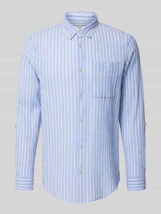 Scotch & Soda Regular Fit Freizeithemd mit Button-Down-Kragen in Hellblau, Gr&ouml;&szlig;e L