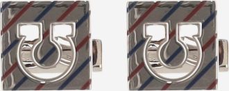 Ferragamo Chiusure a fascia da smoking quadrate in ottone a forma di gancio