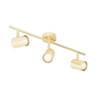 QAZQA Moderno Plaf&oacute;n Moderno Lat&oacute;n 3-luces Regulables - Jeana Acero Alargada Adecuado Para Led Max. 3 X 35 Watt - Qazqa
