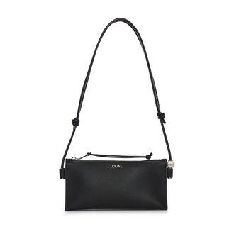Loewe Logo-Embossed Shoulder Bag - female - Loewe - Shoulder Bags - Black - ONE SIZE - Bags