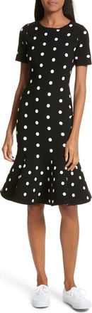 Milly Polka Dot Mermaid Dress in Black/White at Nordstrom Rack, Size Petite