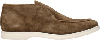 Eleventy Brown Leather Ankle Mens Boots