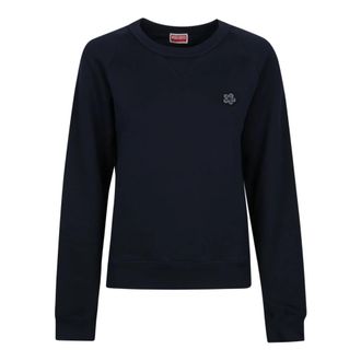 Kenzo Boke Flower Crest Classic Sweatshirt - Dames - Sweatshirts - Blauw - XS - Katoen - Hoodies & sweatvesten