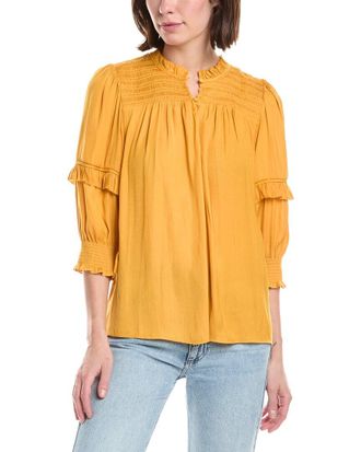 T Tahari 3/4-Sleeve Crewneck Blouse