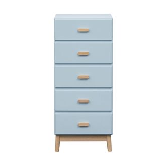 Mobili Rebecca Mobili Rebecca - Cajonera Rebecca Mobili Kuro 115x50x40 Mdf Bois Celeste Marr&oacute;n Escandinavo