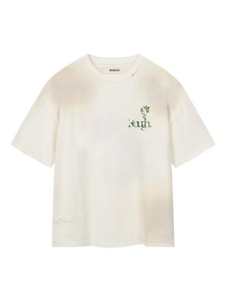 Rough. logo-print T-shirt - unisex - Cotton - S - White