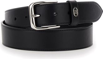 Gucci Black Squared Buckle Belt