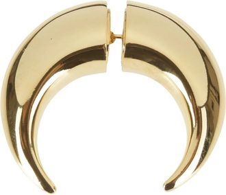 Marine Serre Geregenereerde Tin Moon Stud Oorbellen - Dames - Oorbellen - Geel - ONE Size - Accessoires