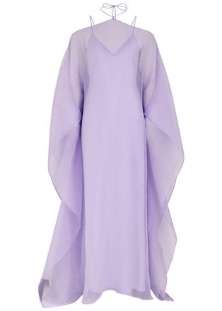 Taller Marmo Sza Sza Kaftan Spirito Chiffon and Tulle Maxi Kaftan Dress - Lilac - IT48 (UK16 / XL)
