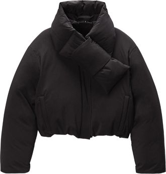 Alexander Wang Alexander Wang Cropped Puffer W/ Removable Scarf