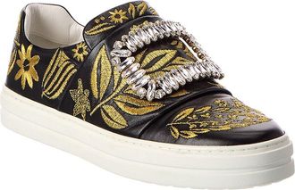Roger Vivier Leather Slip-On Sneaker