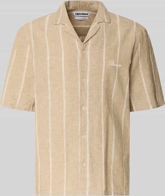 Review Regular Fit Freizeithemd aus Baumwoll-Leinen-Mix mit Reverskragen in Beige, Gr&ouml;&szlig;e XL