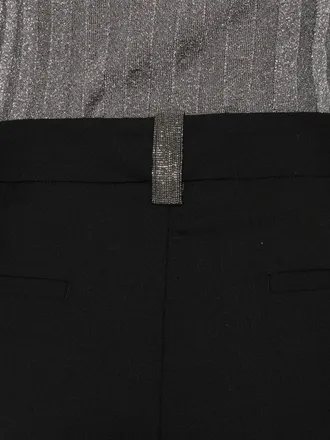 Fabiana Filippi High-Waisted Tapered Trousers - Black