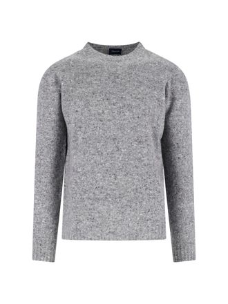 Drumohr Cashmere and Wool Knit Sweater with Ribbed Finishes
