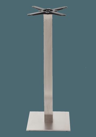 Netfurniture Square stainless steel table base - Medium 1050 mm in Silver