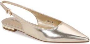 Berness Fabia Slingback Flat in Gold at Nordstrom Rack, Size 6.5