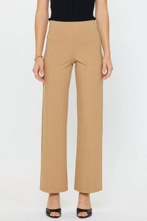 Current Air Kristin High-Rise Trouser Pants In Tan